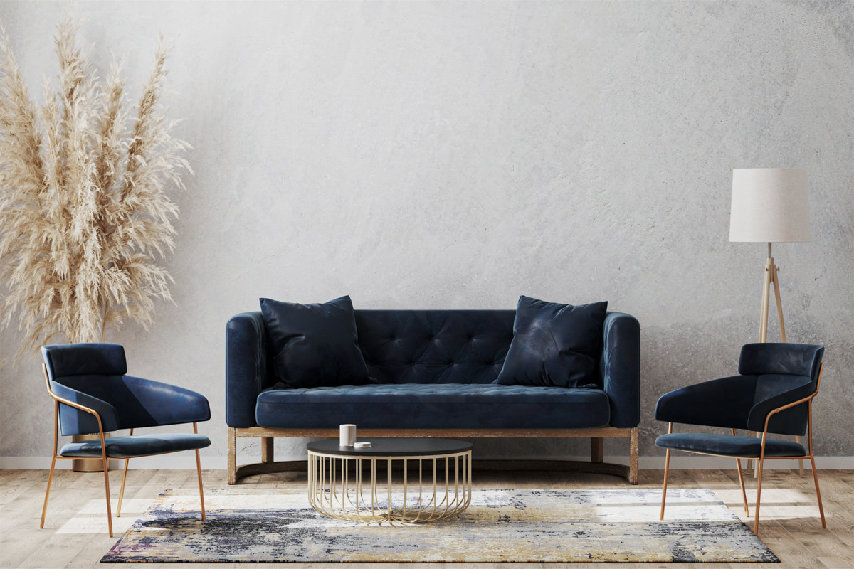 Velvety Living Room Sofa Velvety Living Room Sofa