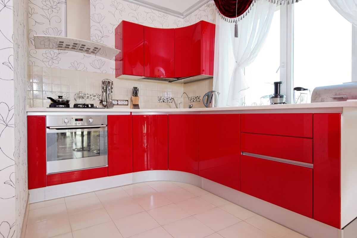 Acrylic Modular Kitchen with Distinctive Lighting