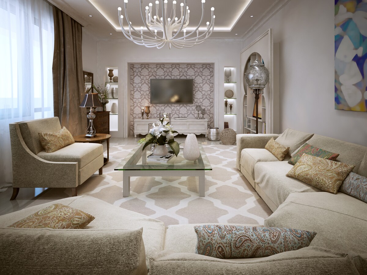 Sectional Living Room with Neutral Colours Sectional Living Room with Neutral Colours