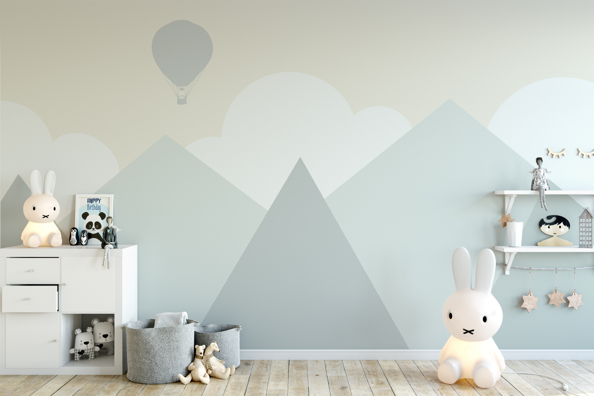 Kids Room Wallpaper with Pastel Colours