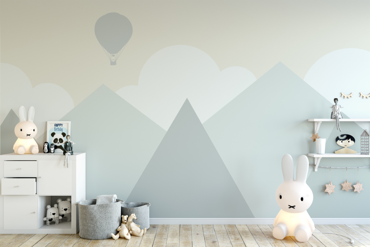 Kids Room Wallpaper with Pastel Colours