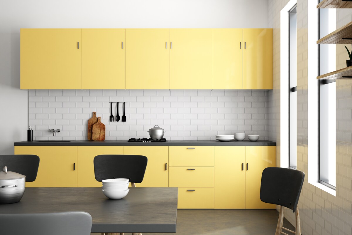 Modern Modular Kitchen with Abundant Lighting Modern Modular Kitchen with Abundant Lighting