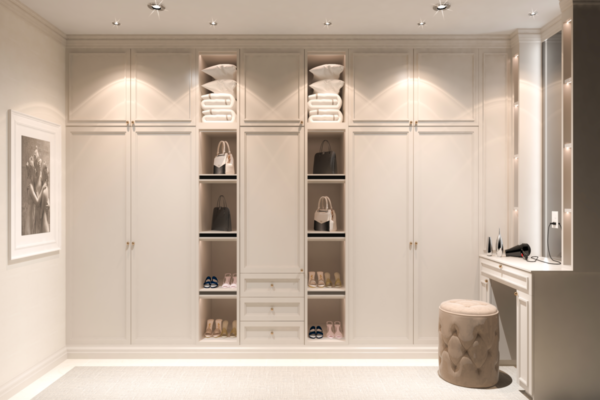 Subtle Floor to Ceiling Wardrobe Cabinet