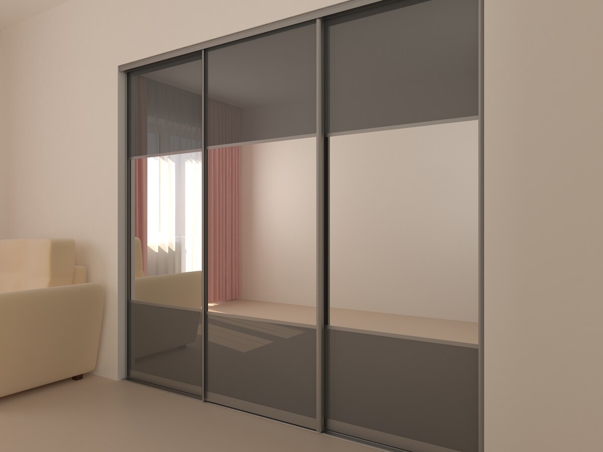 Sleek Grey Sliding Wardrobe Doors