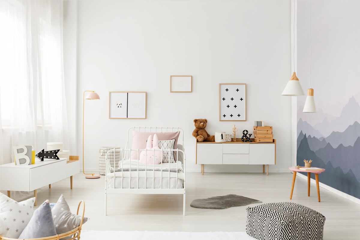 Kids Room Interior Design in Classic White Kids Room Interior Design in Classic White