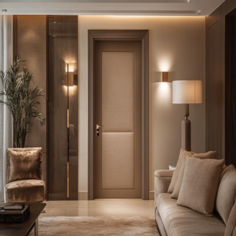 Modern Suede Finish Single Door Design for Living Room and Foyer