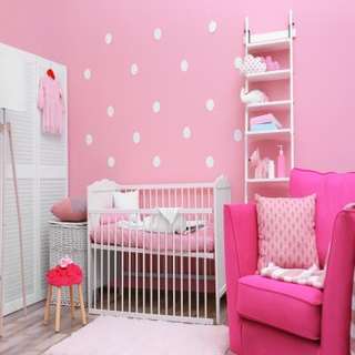 Wall Paint Design for Kids Room Pink
