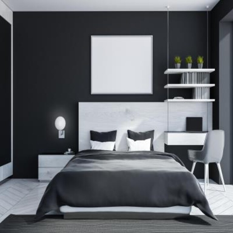 Black Master Bedroom