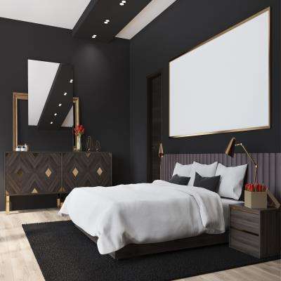 Black Master Bedroom Design