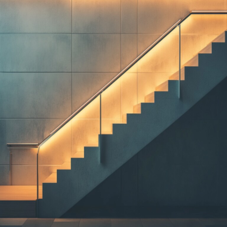 Sleek and Stylish Contemporary Straight Staircase Design