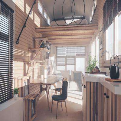 Rustic Modular Kitchen Design with Wooden Accents