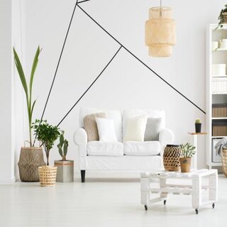 White Living Room Table with a Unique Design