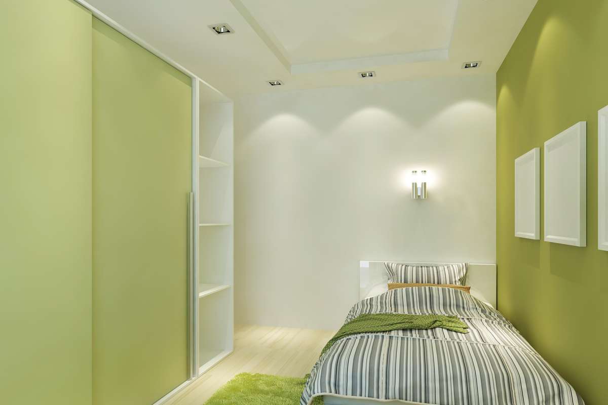 Green Modern False Ceiling Designs for Kids Room