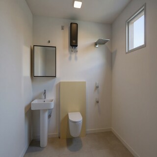 Industrial Minimalist Utility Bathroom Design