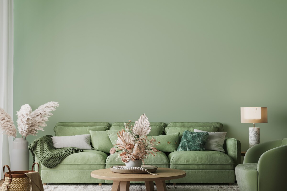 Idealistic Living Room Design in Green With A Surface Rug Idealistic Living Room Design in Green With A Surface Rug