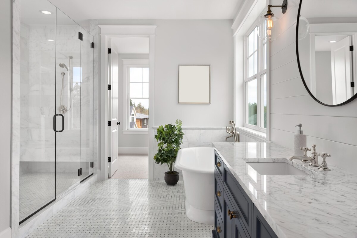 Modern White Bathroom Design Modern White Bathroom Design