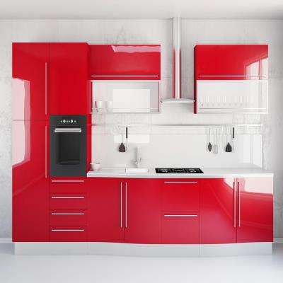 Luxurious Red White Modular Kitchen