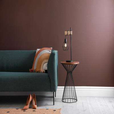 Living Room Design Featuring A Colour Combination of Teal and Rusty Brown