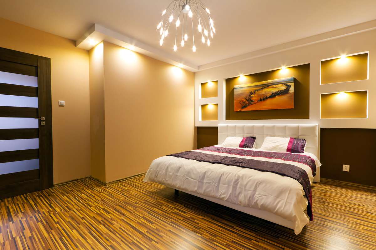 Pale Brown Master Bedroom Design