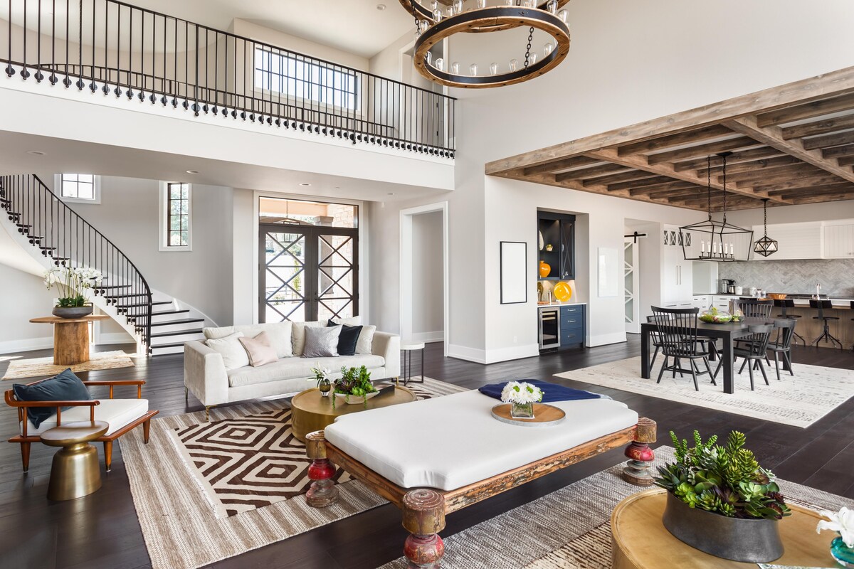 Expansive Open Concept Living Room