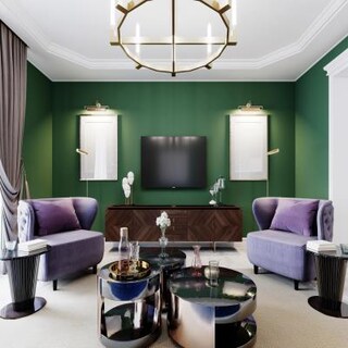 Classic TV Unit Design In Green