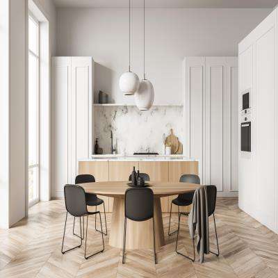 Modular Kitchen Cabinet Design in Dashing White