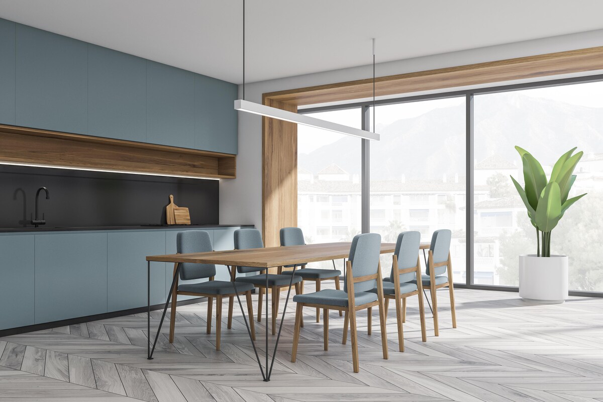 Teal Open Modular Kitchen Teal Open Modular Kitchen