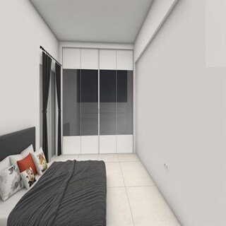 Minimal Bedroom with Sliding Wardrobe