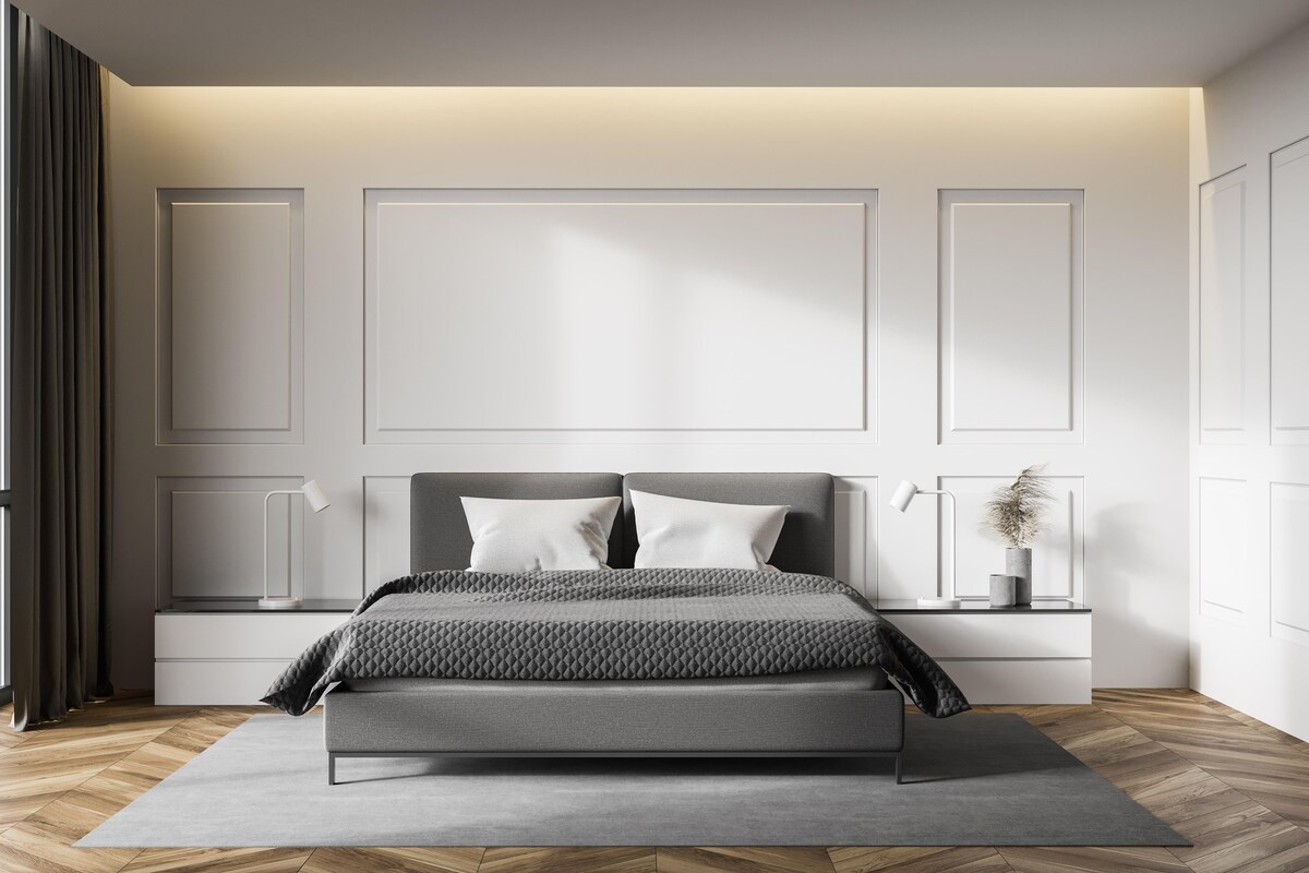 Light Grey Master Bedroom Design with Modern Interior Light Grey Master Bedroom Design with Modern Interior