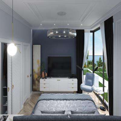 Master Bedroom Design with Sliding Wardrobe