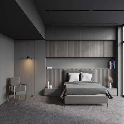 Luxe Dark Grey Master Bedroom