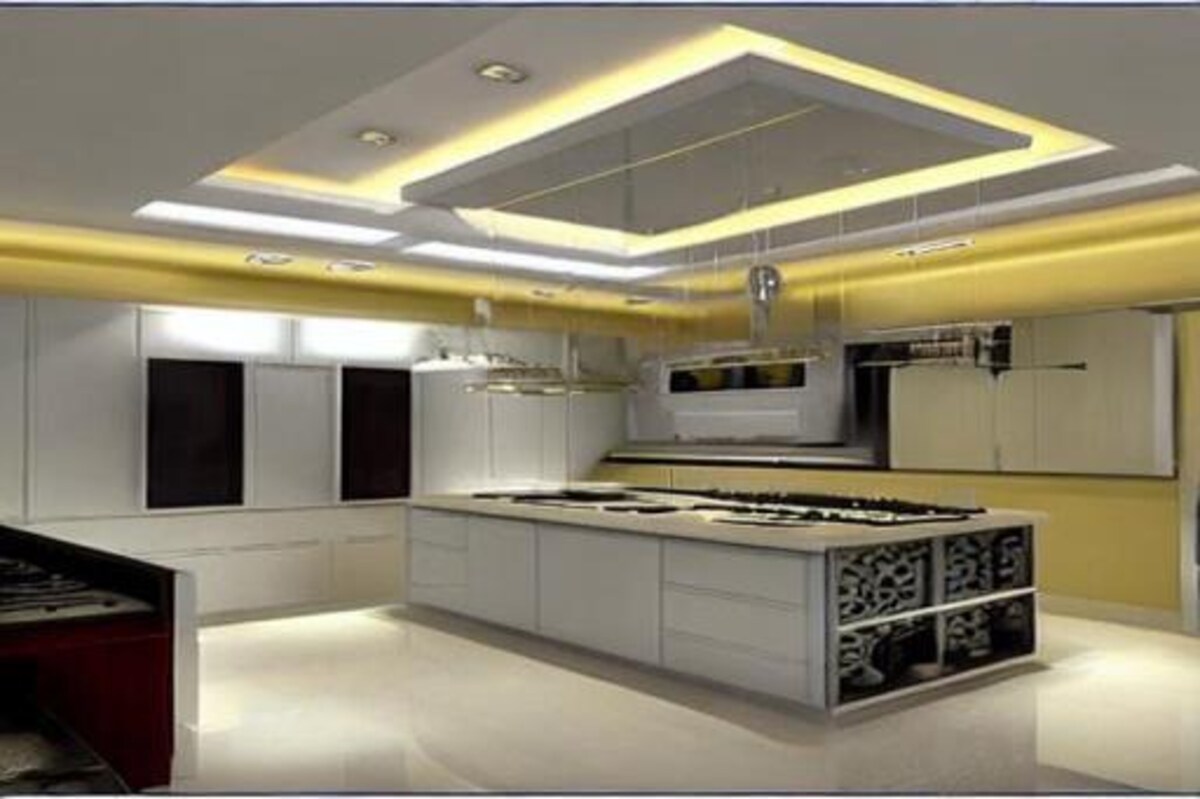 Straight Small Kitchen False Ceiling Design Straight Small Kitchen False Ceiling Design