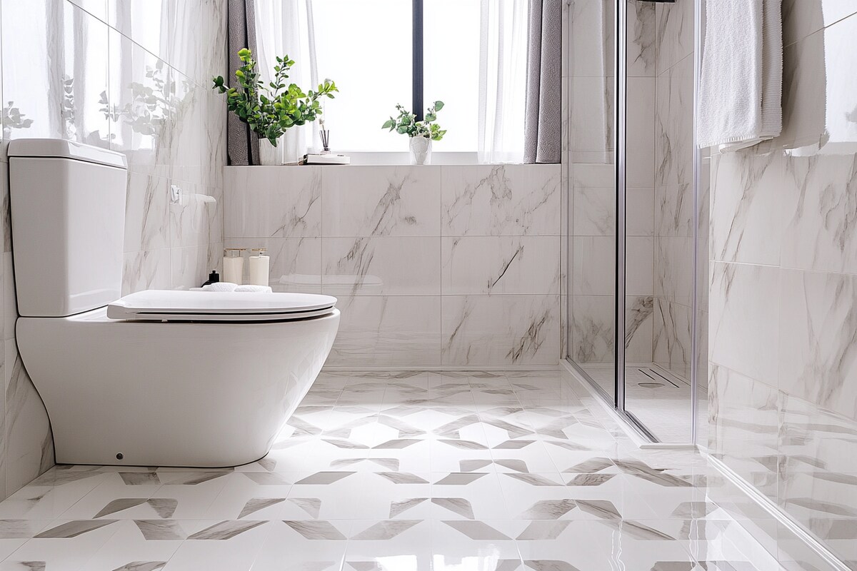 Modern Floor Tiles Design With A Glossy White Finish Modern Floor Tiles Design With A Glossy White Finish
