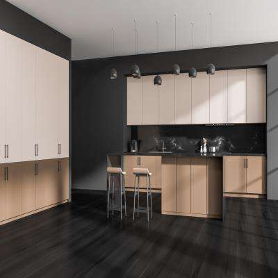 Luxurious Modular Kitchen Design with Laminated Flooring