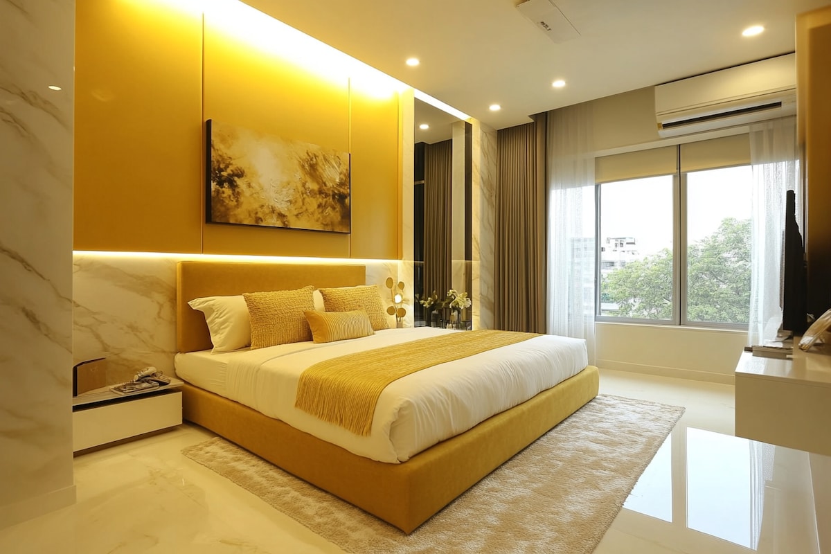 Modern Light Yellow Wall Paint Design