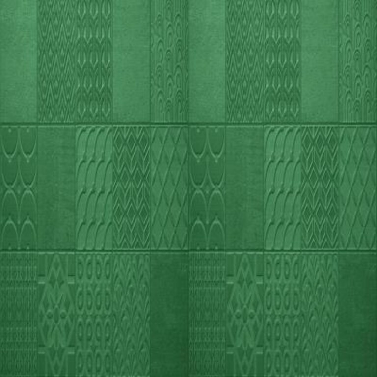 Functional Green Patterned Kitchen Tiles