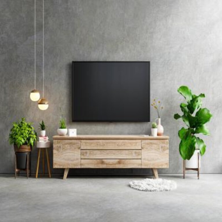 Modern TV Unit Design in Brown