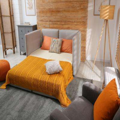 Orange Living Room Sofa Bed
