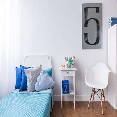 Blue and White Kids Room Design