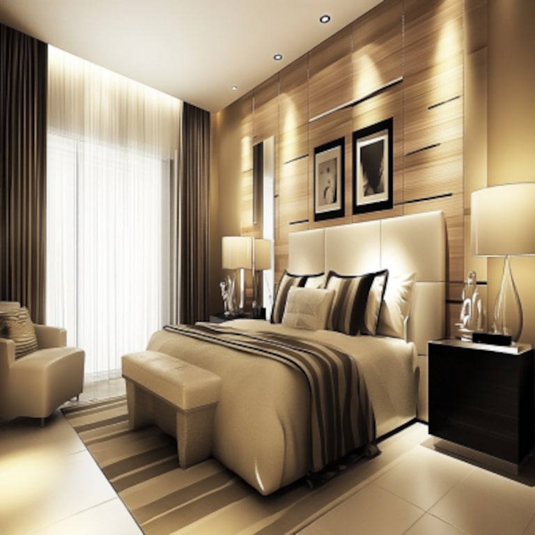 Contemporary Light Brown Wall Panelling Wall Design For Bedrooms