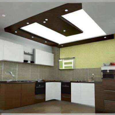 Open Small Kitchen False Ceiling Design