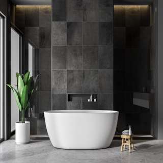 Contemporary Bathroom Design with Freestanding Bathtub