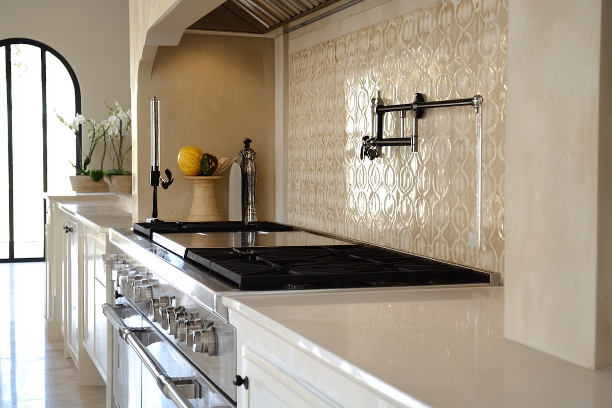 Modern Beige Moroccan Kitchen Tile Design