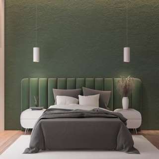 Elementary Emerald Green Master Bedroom