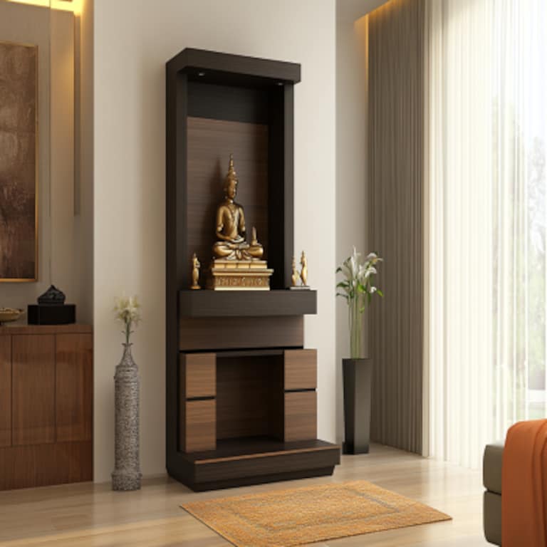 Contemporary Floor Mounted Pooja Unit Design