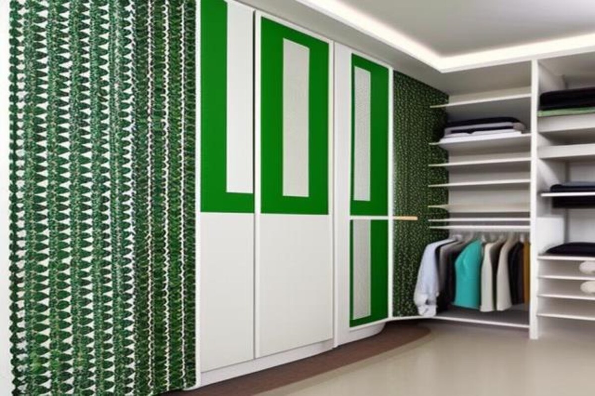 Classic Green and White Wardrobe Design Classic Green and White Wardrobe Design