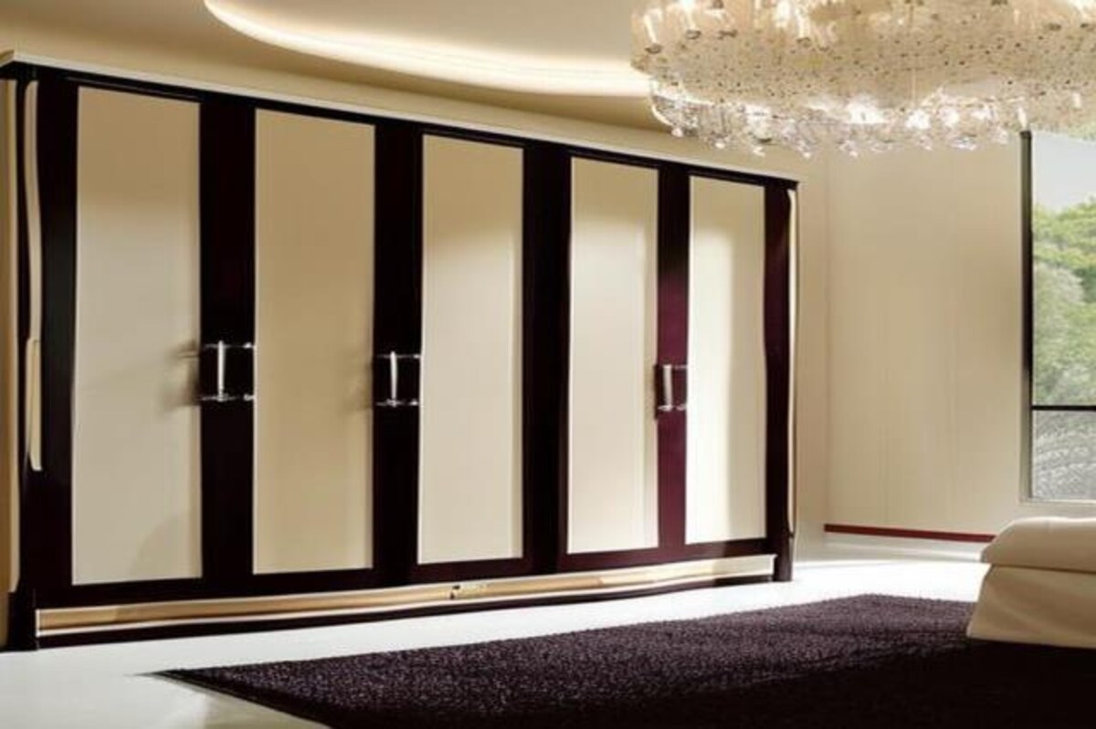 Luxurious Cream and Dark Shaded Wardrobe Design