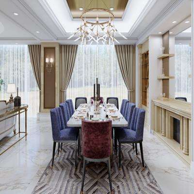 Luxurious False Ceiling For Open Kitchen And Dining