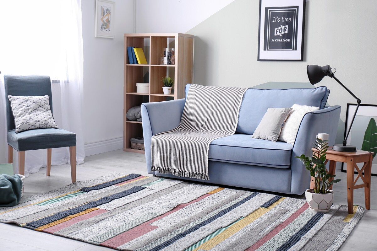 Serene Living Room Sofa Design In Shades of Blue Serene Living Room Sofa Design In Shades of Blue