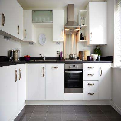 Contemporary Modular Kitchen Design in Dual Tone